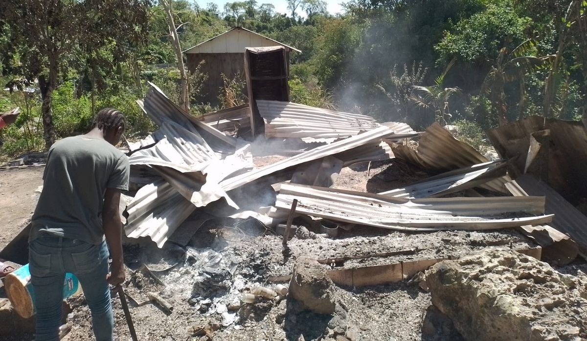 Mother, son left homeless after fire razes Trelawny house - Jamaica Observer