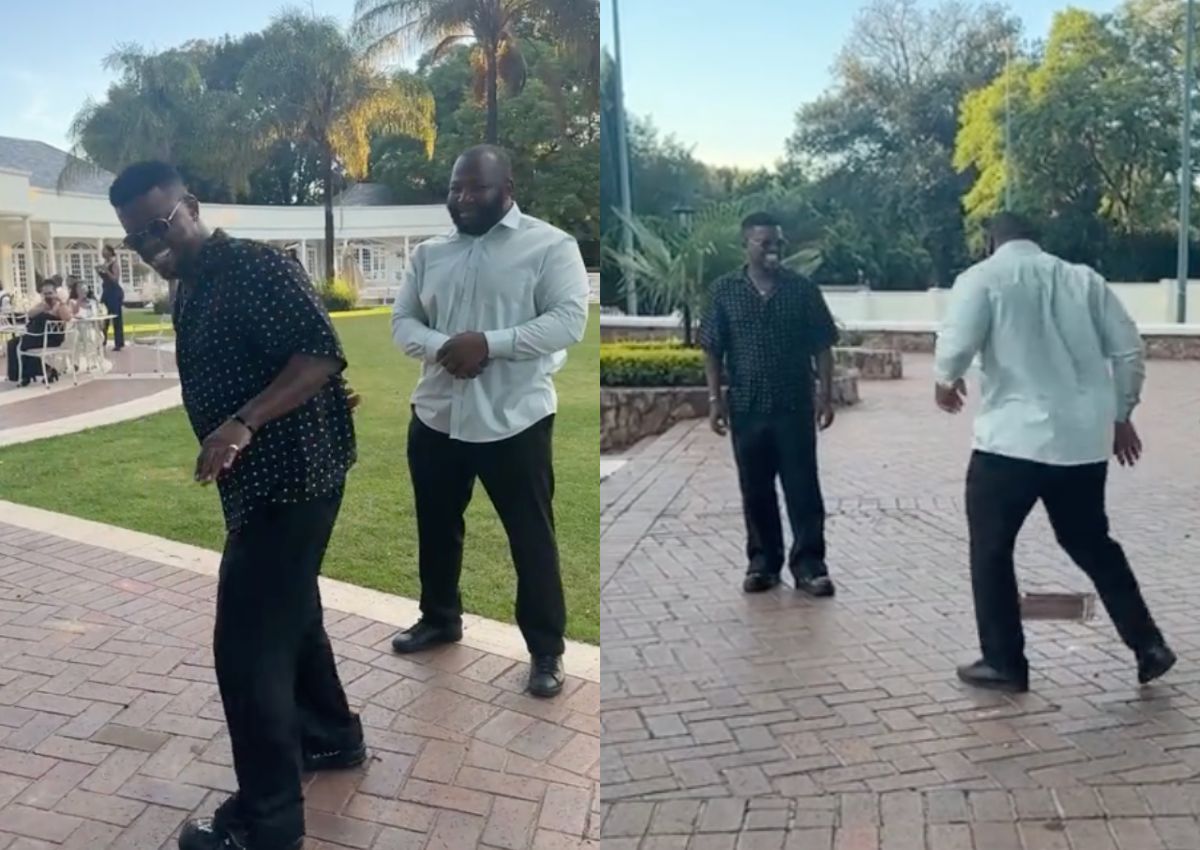 Murdah Bongz teaches Springbok star Ox Nché some moves