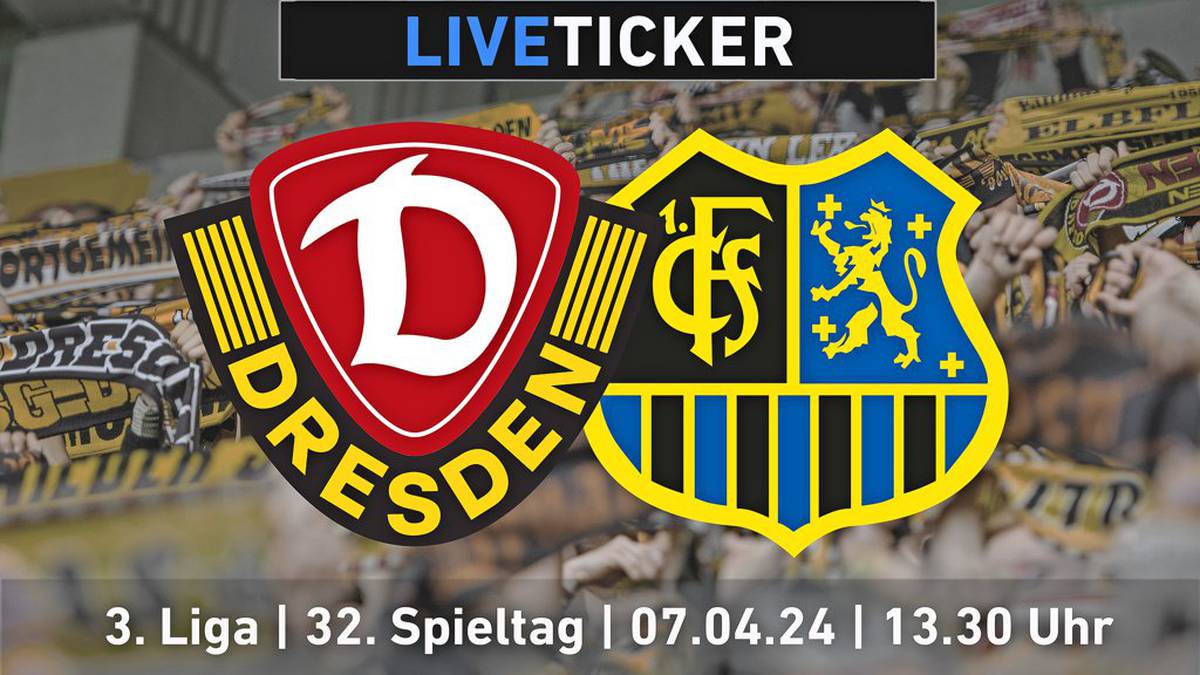 Am Sonntag im Liveticker: Dynamo Dresden gegen 1. FC Saarbrücken