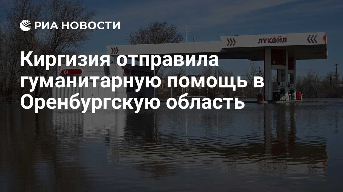 Киргизия отправила гуманитарную помощь в Оренбургскую область