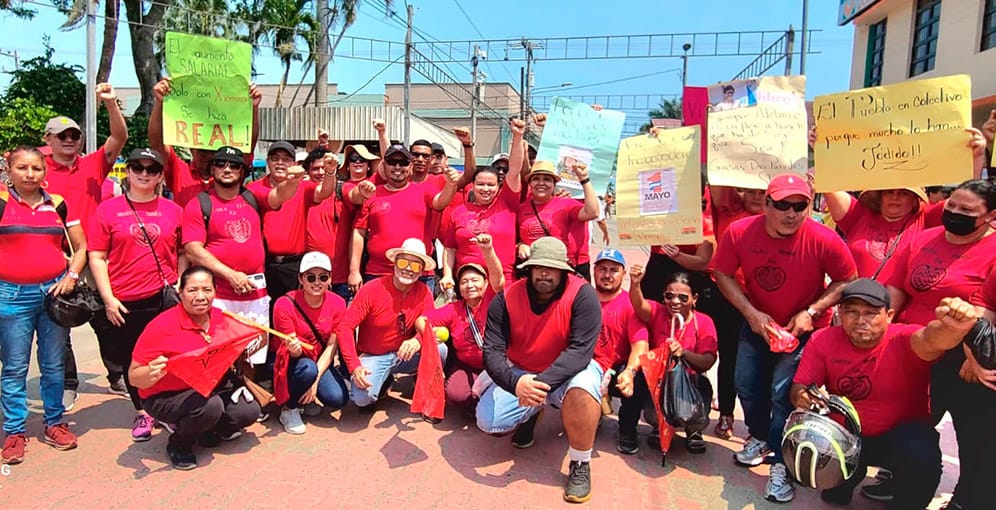 Teleños exigen mejores condiciones laborales en marcha del 1 de mayo - Diario La Tribuna