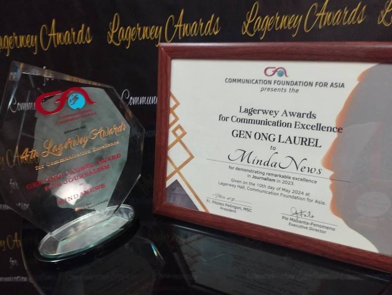 MindaNews receives Lagerwey Awards for excellence in Journalism