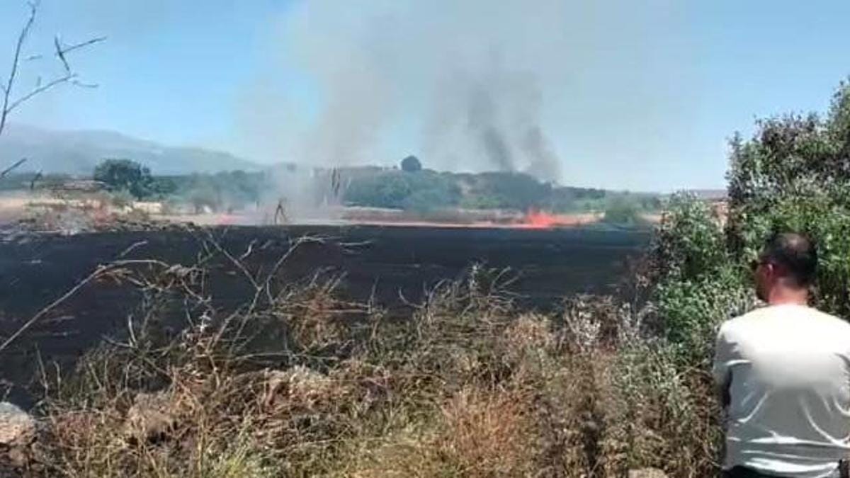 Gaziantep'te 10 dönüm anız yandı