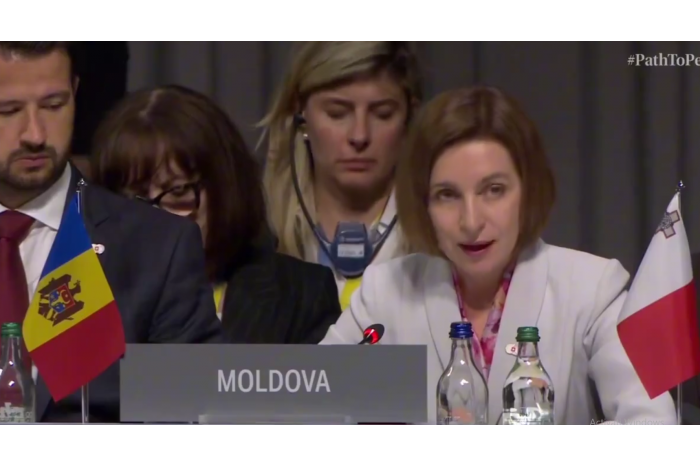 Discursul președintelui Republicii Moldova, Maia Sandu, la Summitul pentru pace în Ucraina: "Noi trebuie să construim o lume care să fie puternică și unită"