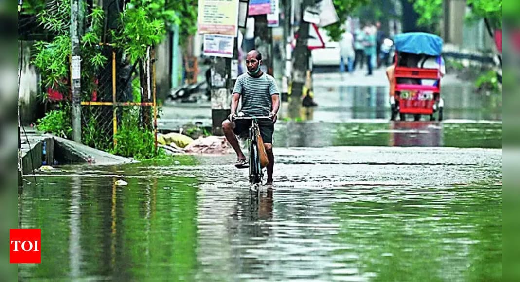 Waterlogging triggers traffic jam, paralyzes life in Guwahati | Guwahati News - Times of India