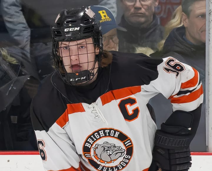 Brighton's Cam Duffany chosen Livingston County's top hockey player