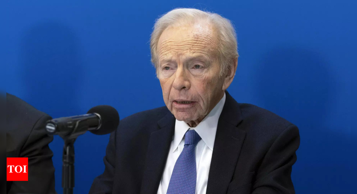 Former Senator Joe Lieberman, Democrats' Vice President pick in 2000, dies at 82 - Times of India