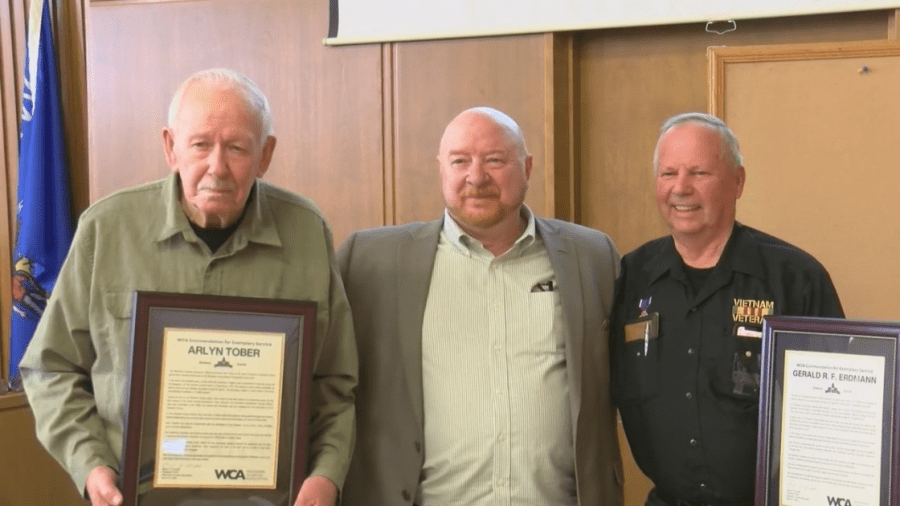 Two longtime Shawano County supervisors honored