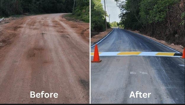 $420.1M road upgrades completed in Kwakwani - Stabroek News