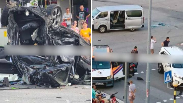 2 dead, including 17-year-old girl, after multi-vehicle accident at traffic junction in Tampines