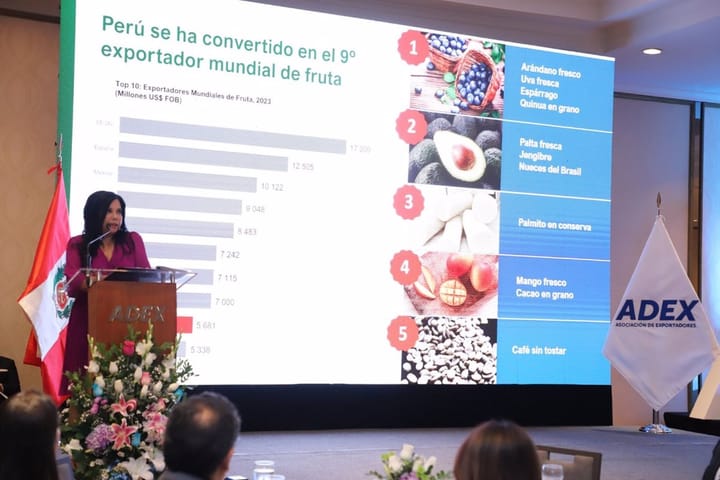 Mincetur: Perú llegaría a ser el octavo exportador mundial de fruta...