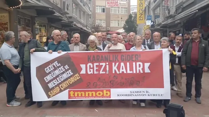 TMMOB Samsun Şubesi Gezi Davası Tutuklularının Serbest Bırakılmasını İstedi