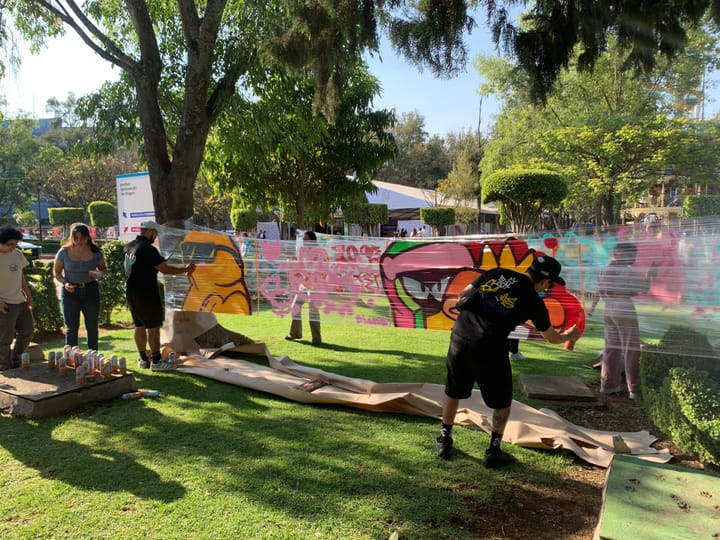 Se apodera arte urbano de los jardines del Ceconexpo