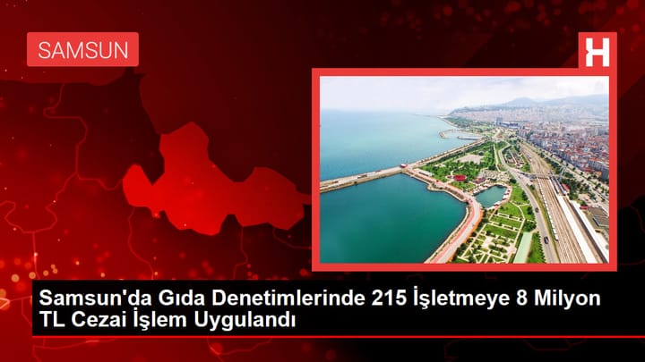 Samsun'da Gıda Denetimlerinde 215 İşletmeye 8 Milyon TL Cezai İşlem Uygulandı