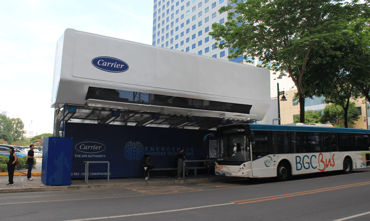 LOOK: Commuters can chill out at the 'coolest' bus stop in BGC