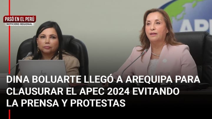 Pasó en el Perú | Dina Boluarte llegó a Arequipa para clausurar el APEC 2024 evitando la prensa y protestas | Inforegión