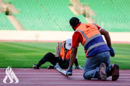 بالصور.. ملعب البصرة جاهز لاستضافة بطولة غرب آسيا لالعاب القوى