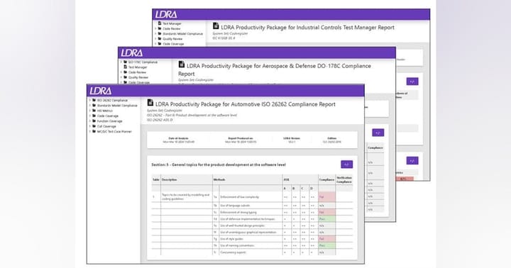 Application-specific software design and development tools for aerospace and defense introduced by LDRA