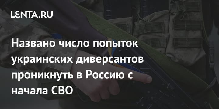 Названо число попыток украинских диверсантов проникнуть в Россию с начала СВО