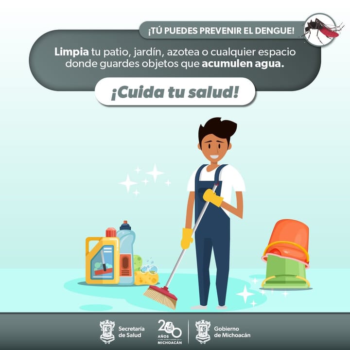 Emite SSM medidas para prevenir el dengue en casa