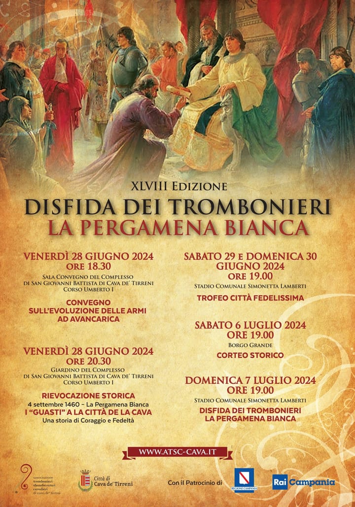 Cava de'Tirreni la sua storia ed il suo folklore: l'ATSC presenta il programma degli eventi