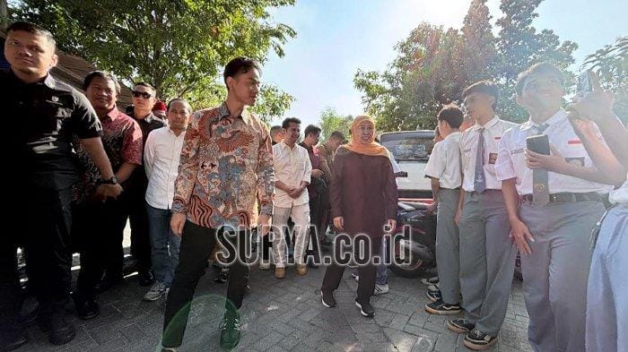 BREAKING NEWS Wapres Terpilih Gibran Rakabuming Raka Silaturahmi ke Kediaman Khofifah - Surya.co.id