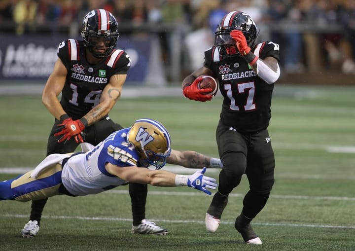 Ottawa defence delivers as Redblacks hold off the Winnipeg Blue Bombers 23-19